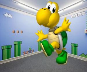yapboz Koopa Troopa, iki ayaklı kaplumbağaları Mario oyunlarında düşman